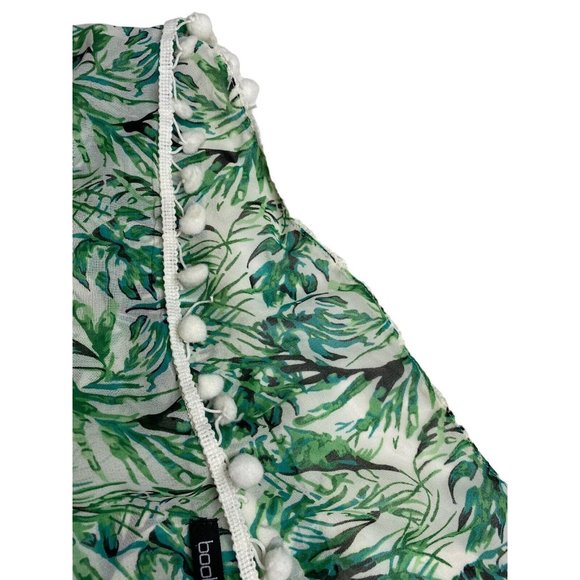 NEW Boohoo Women's Chiffon‎ Tie Waist Beach Sarong Palm Tassel NWT 38x40 - Picture 4 of 6